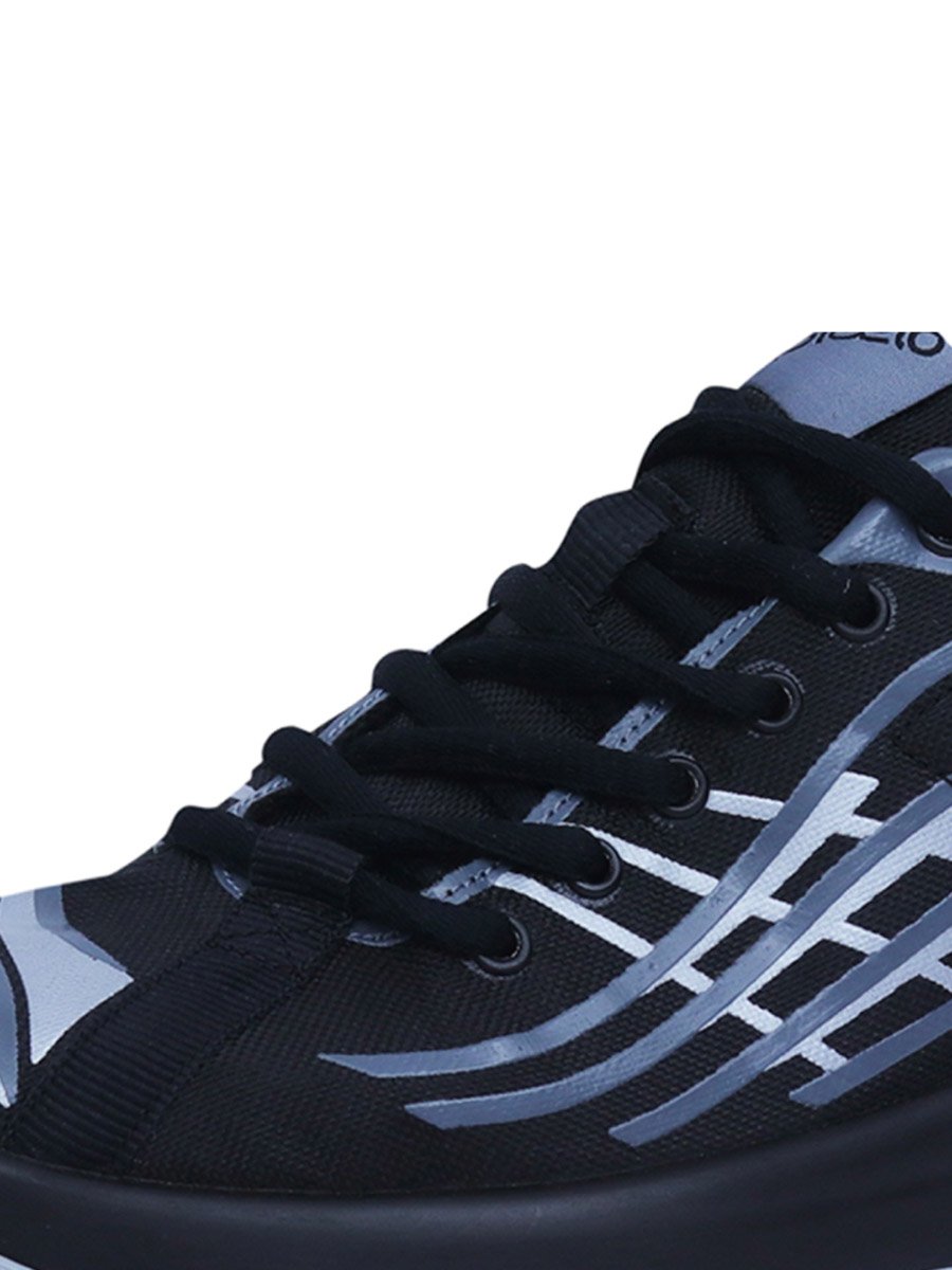Nova Mens Black and Grey Sports Sneakers