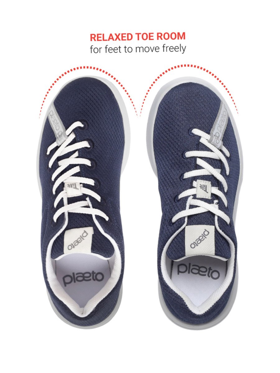 Womens Navy Blue Casual Sneakers