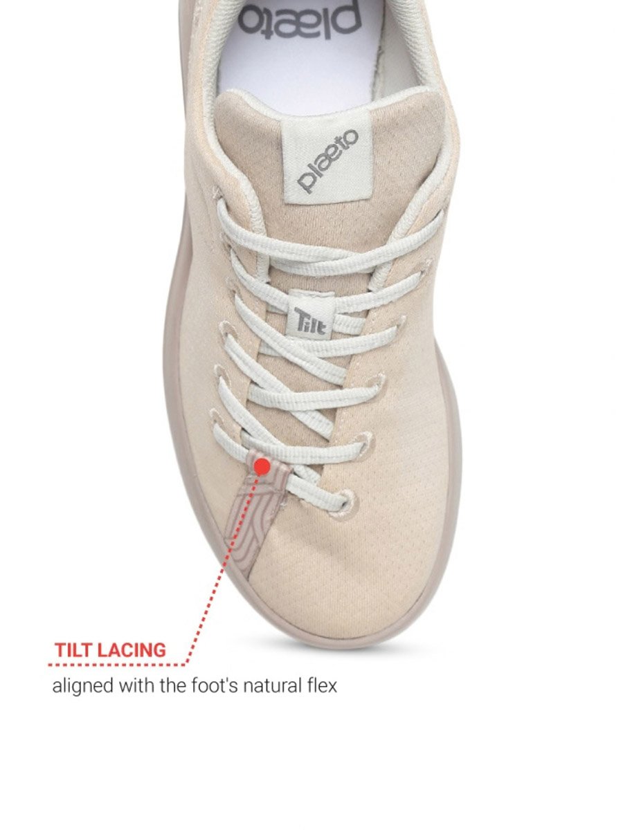 Womens Beige Casual Sneakers