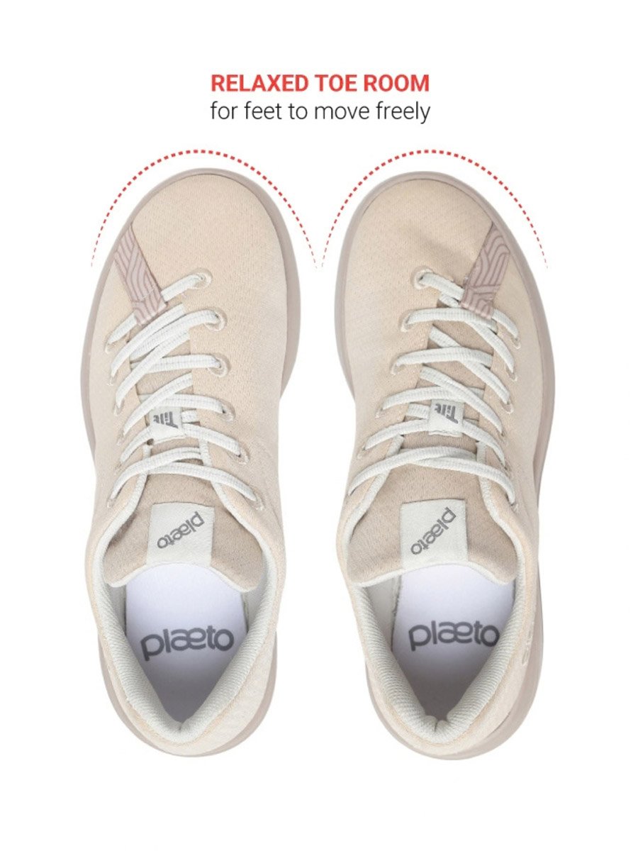 Womens Beige Casual Sneakers