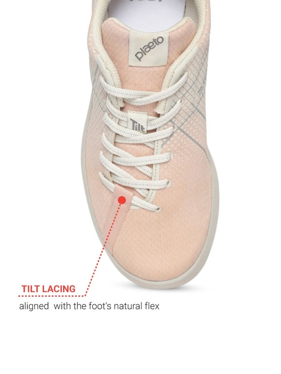 Womens Peach Casual Sneakers