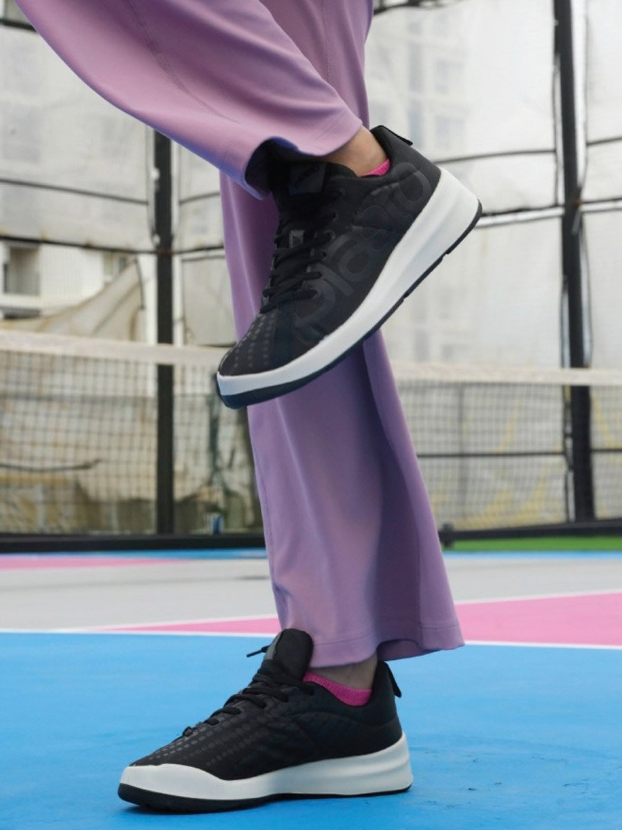 Womens Black Textile Sports Sneakers - Slam