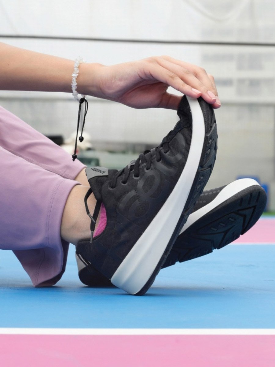 Womens Black Textile Sports Sneakers - Slam