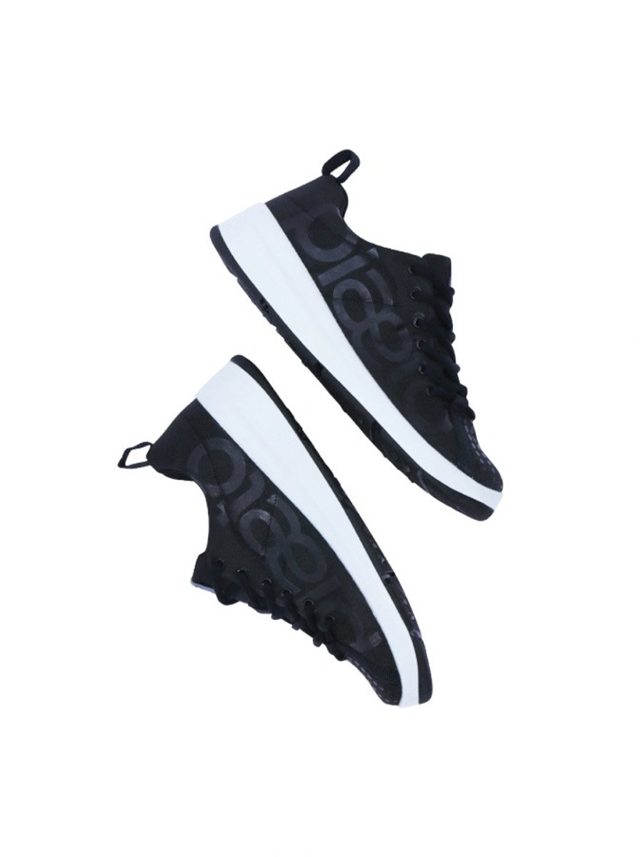 Womens Black Textile Sports Sneakers - Slam