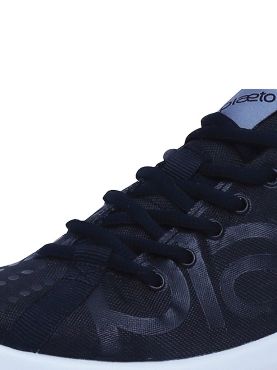Womens Black Textile Sports Sneakers - Slam