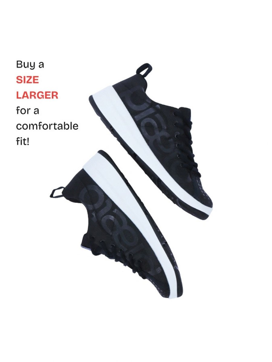 Womens Black Textile Sports Sneakers - Slam