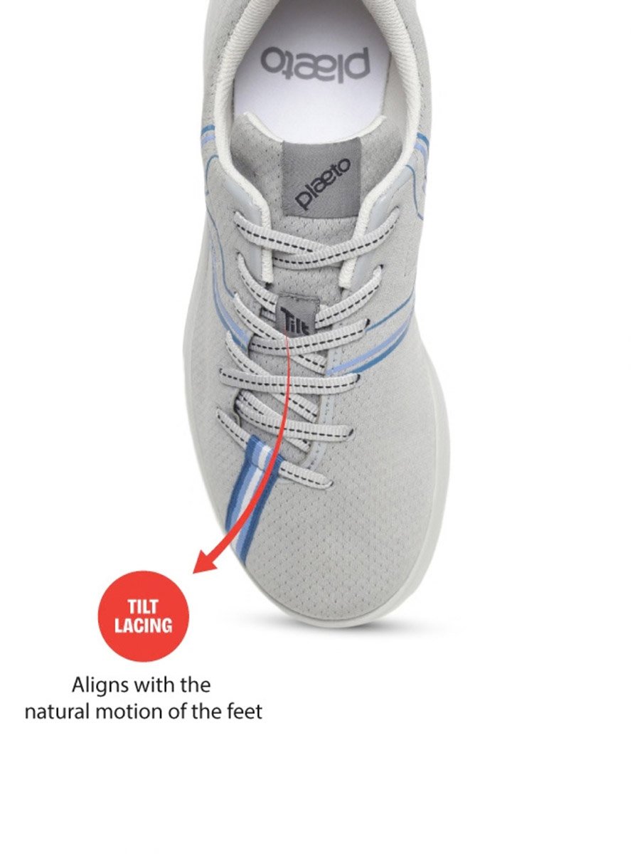 Mens Grey Casual Sneakers - Lightweight and Stylish