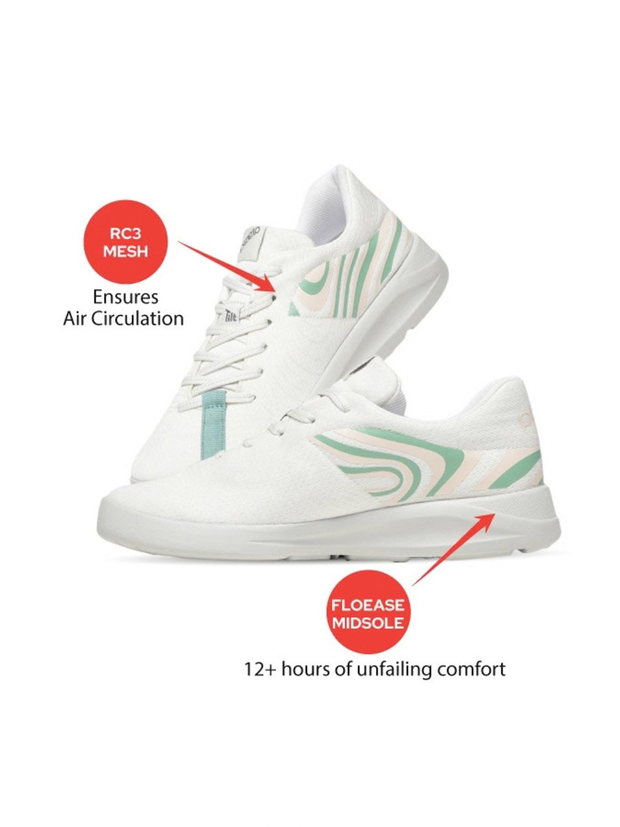Womens White Casual Sneakers