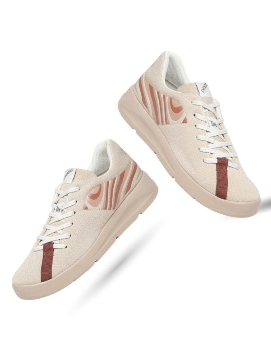 Bronze Casual Sneakers for Women - Flat Comfort Footwear