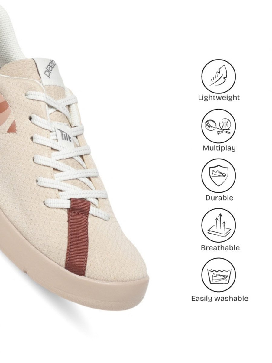 Bronze Casual Sneakers for Women - Flat Comfort Footwear
