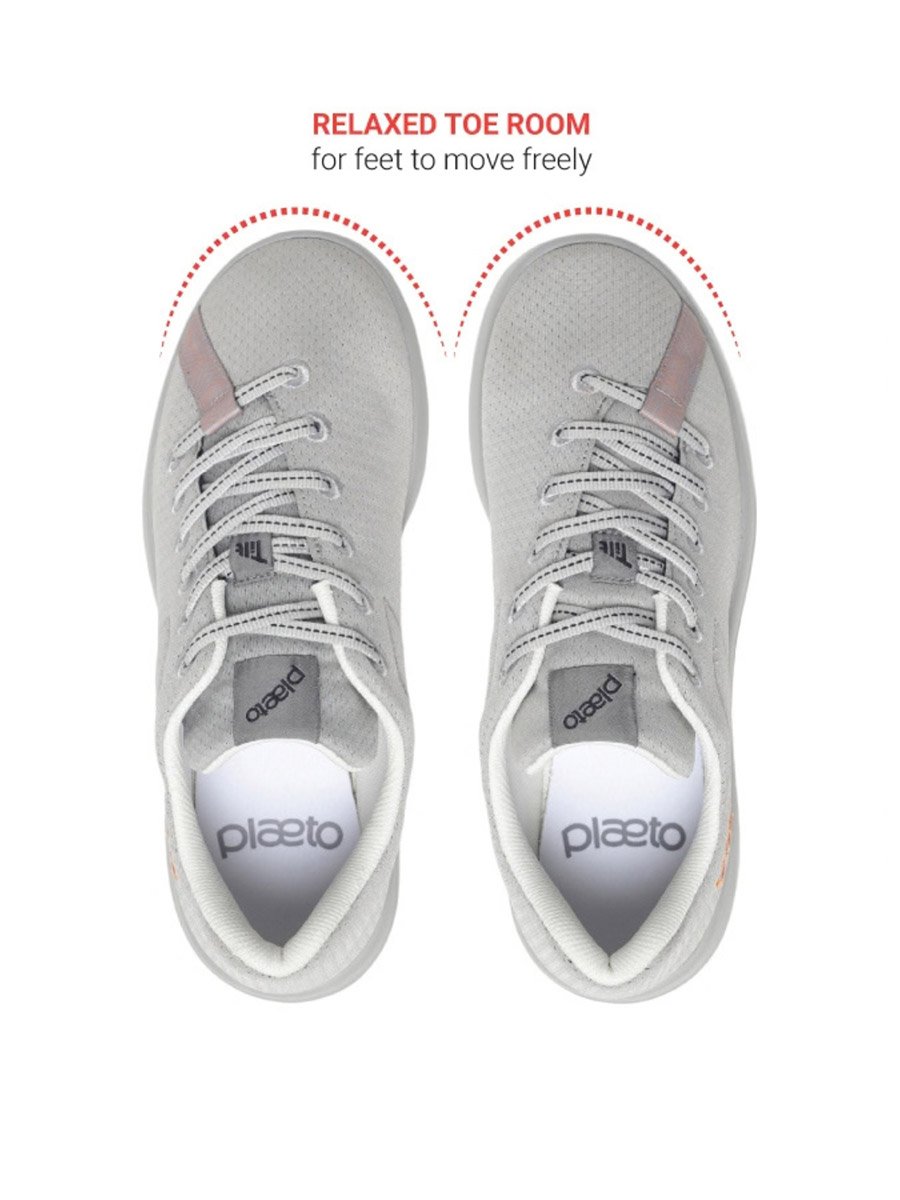 Mens Grey Casual Sneakers - Comfortable Everyday Footwear