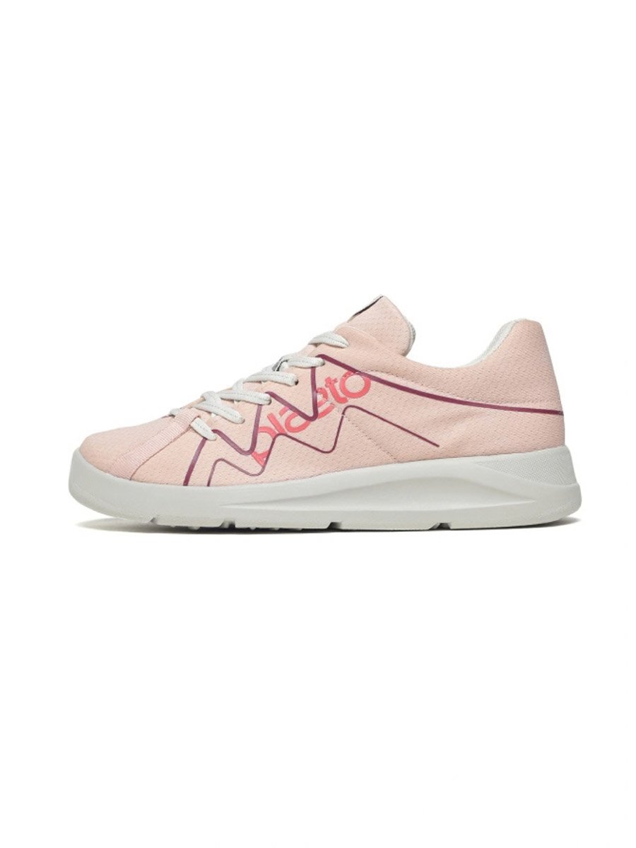 Womens Pink Casual Sneakers - Flat Sole Comfort