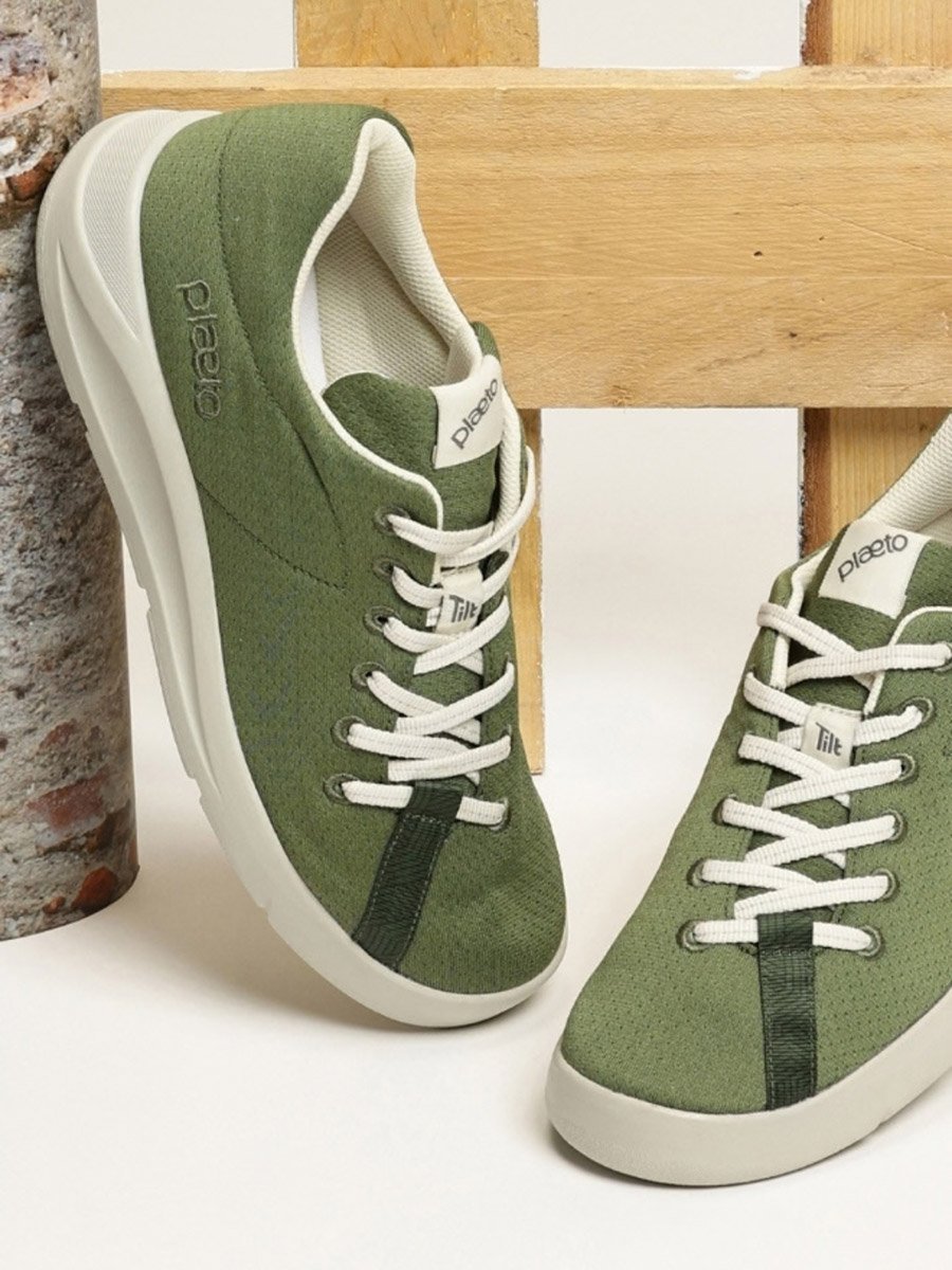 Mens Olive Casual Sneakers - Everyday Comfort Shoes