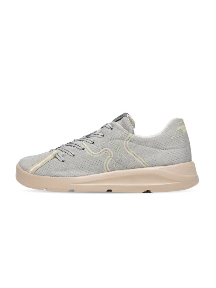 Womens Grey Casual Sneakers - Flats