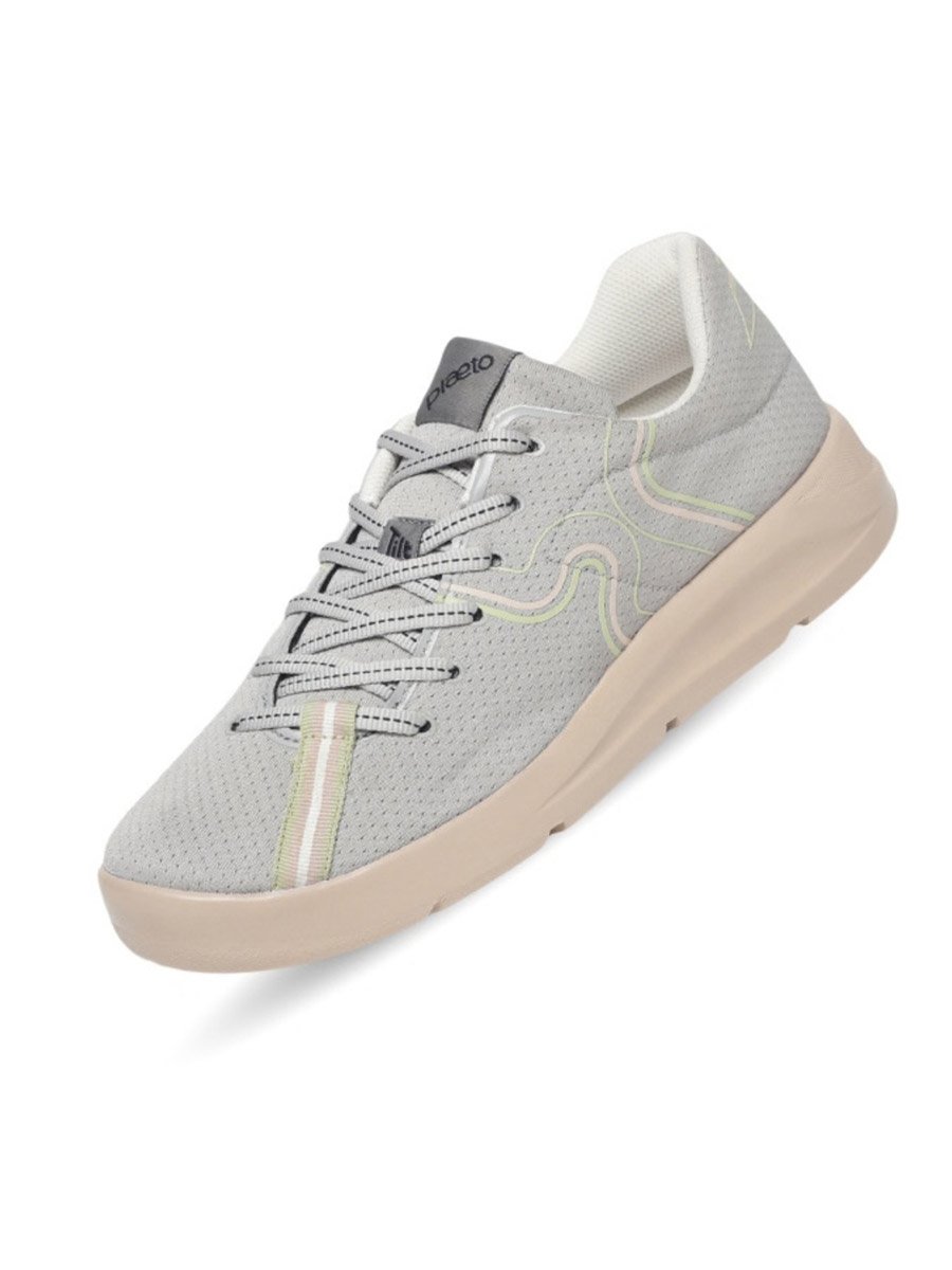 Womens Grey Casual Sneakers - Flats