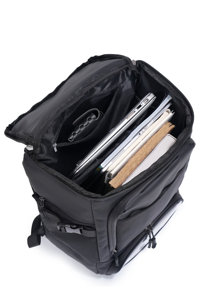 Beige Backpack with Zip