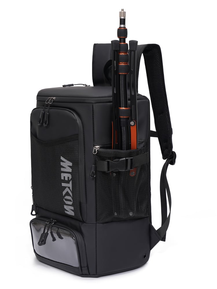 Men Black Backpack with Shoe Compartment
