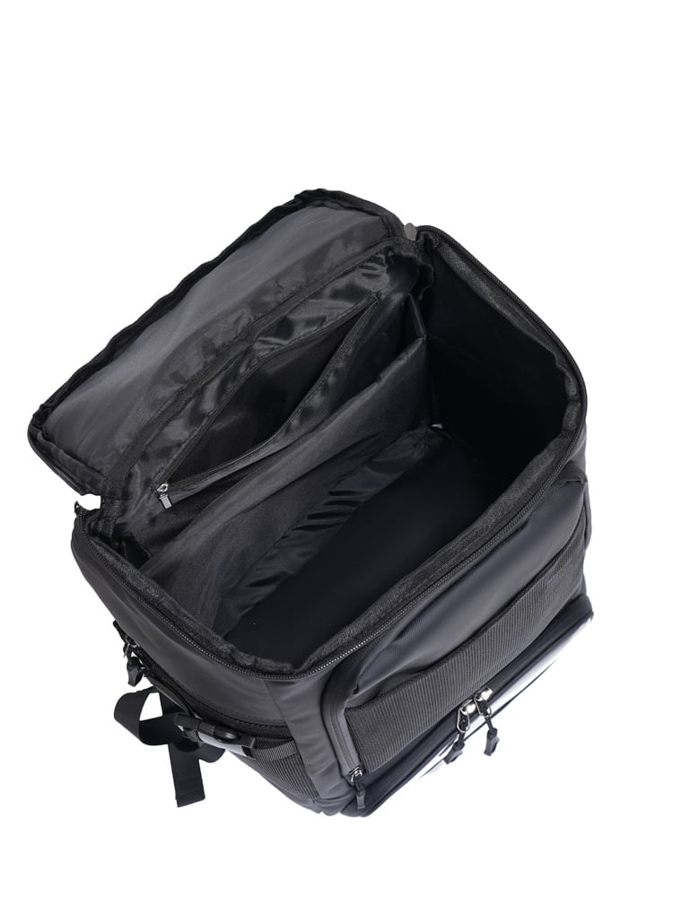 Men Black Backpack with Shoe Compartment