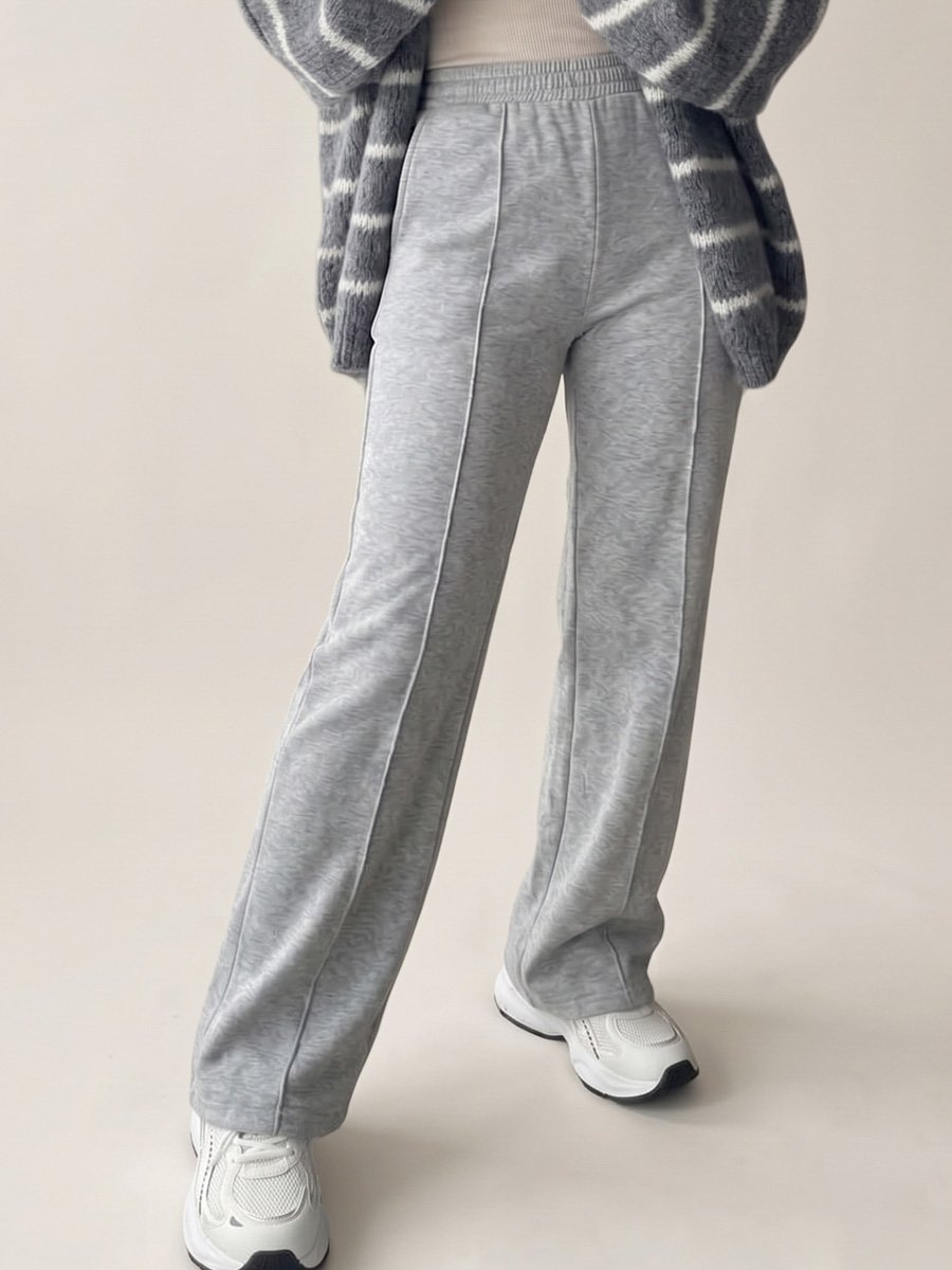 Grey Front Seam Detail Joggers