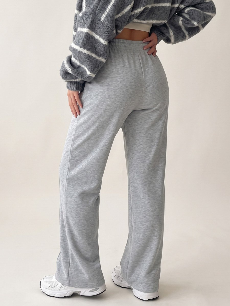 Grey Front Seam Detail Joggers