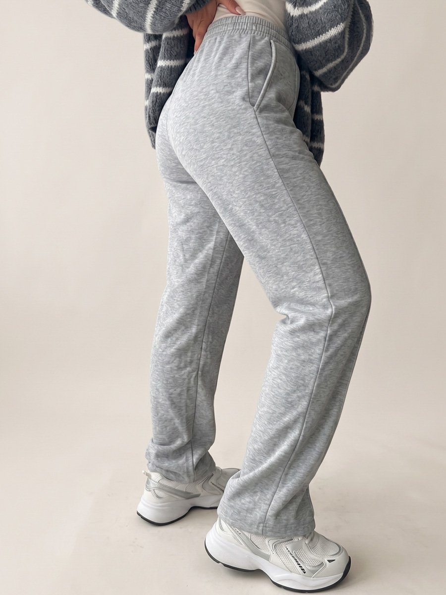 Grey Front Seam Detail Joggers
