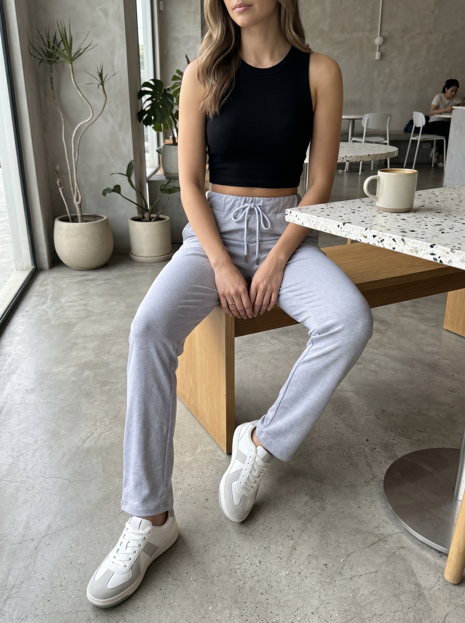 Grey Casual Jogger Trousers