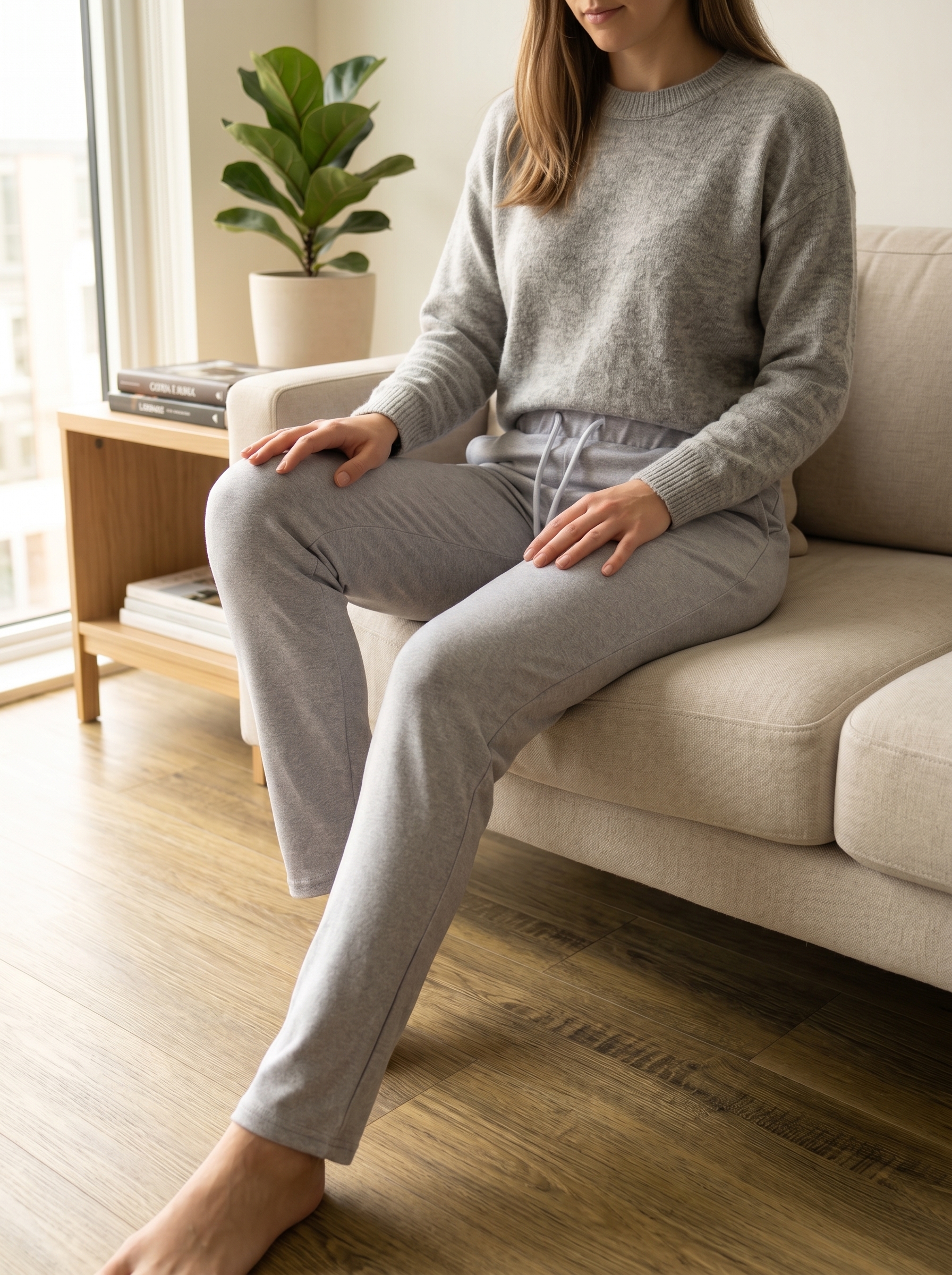 Grey Casual Jogger Trousers