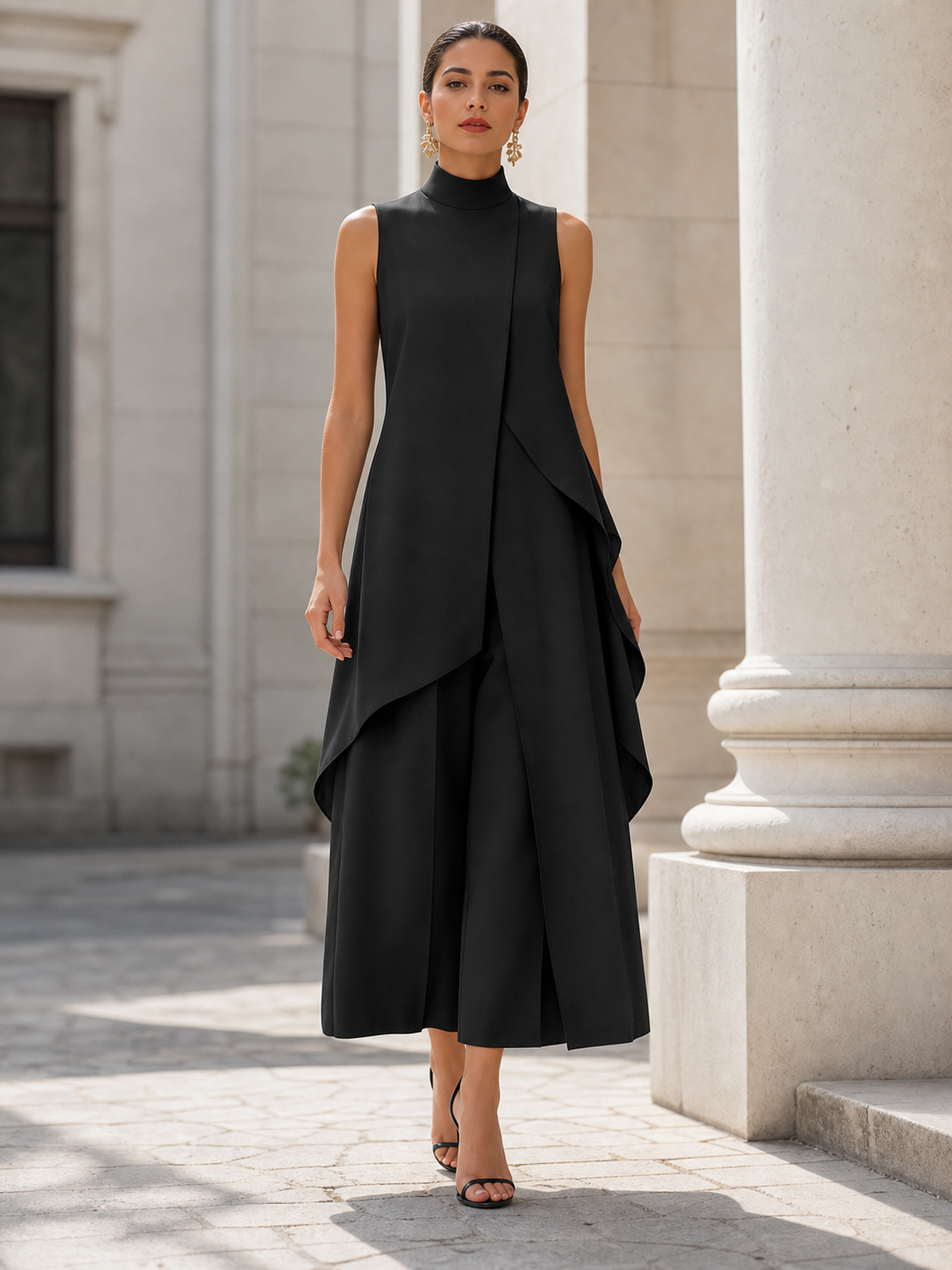 Black Wide-Leg Co-ord Set