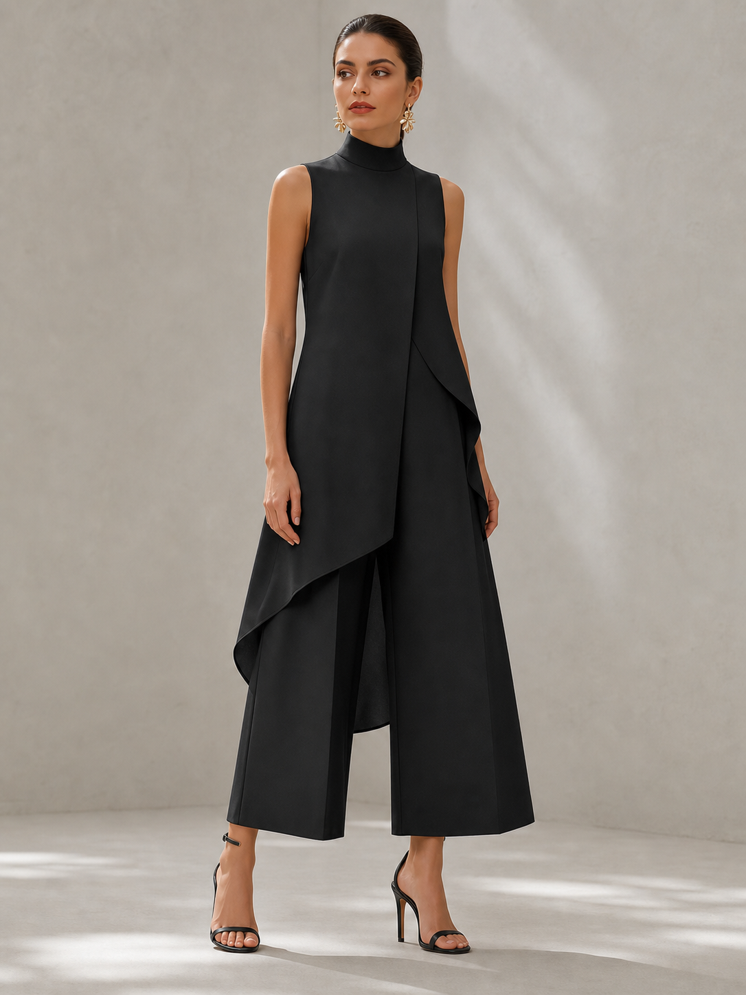 Black Wide-Leg Co-ord Set