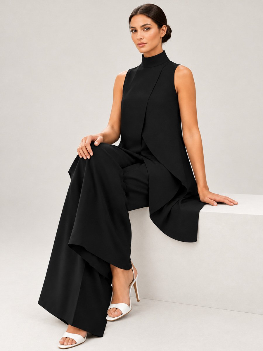 Black Wide-Leg Co-ord Set