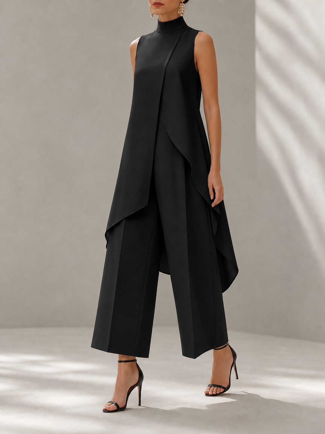 Black Wide-Leg Co-ord Set