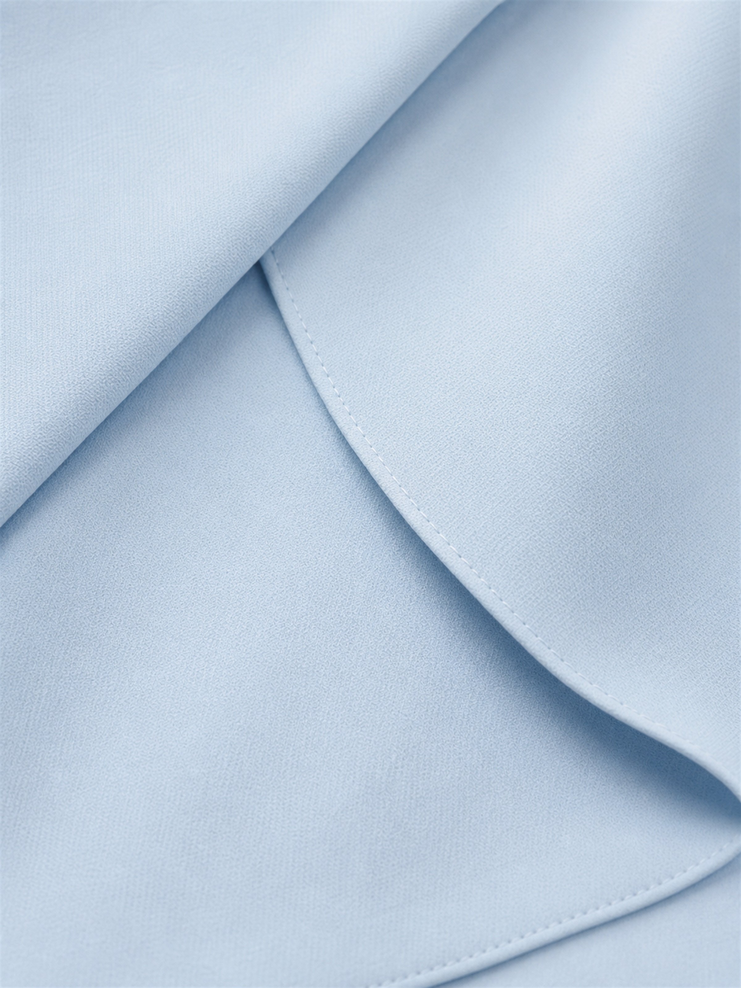 Light Blue Asymmetric Sleeveless Top and Wide Leg Trousers Set