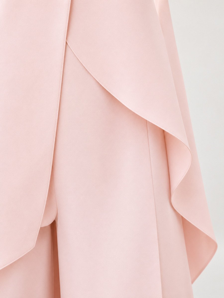 Pink Wide-Leg Trousers and Mock Neck Top Co-ord Set