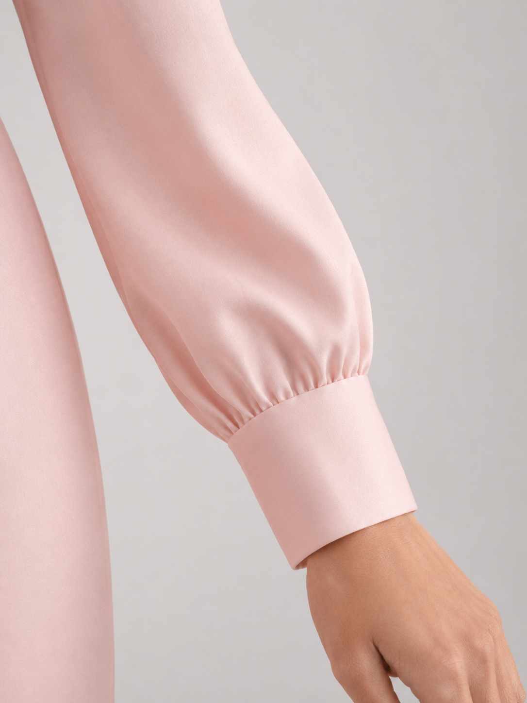 Pink Sheath Dress with Tie Detail and Long Sleeves