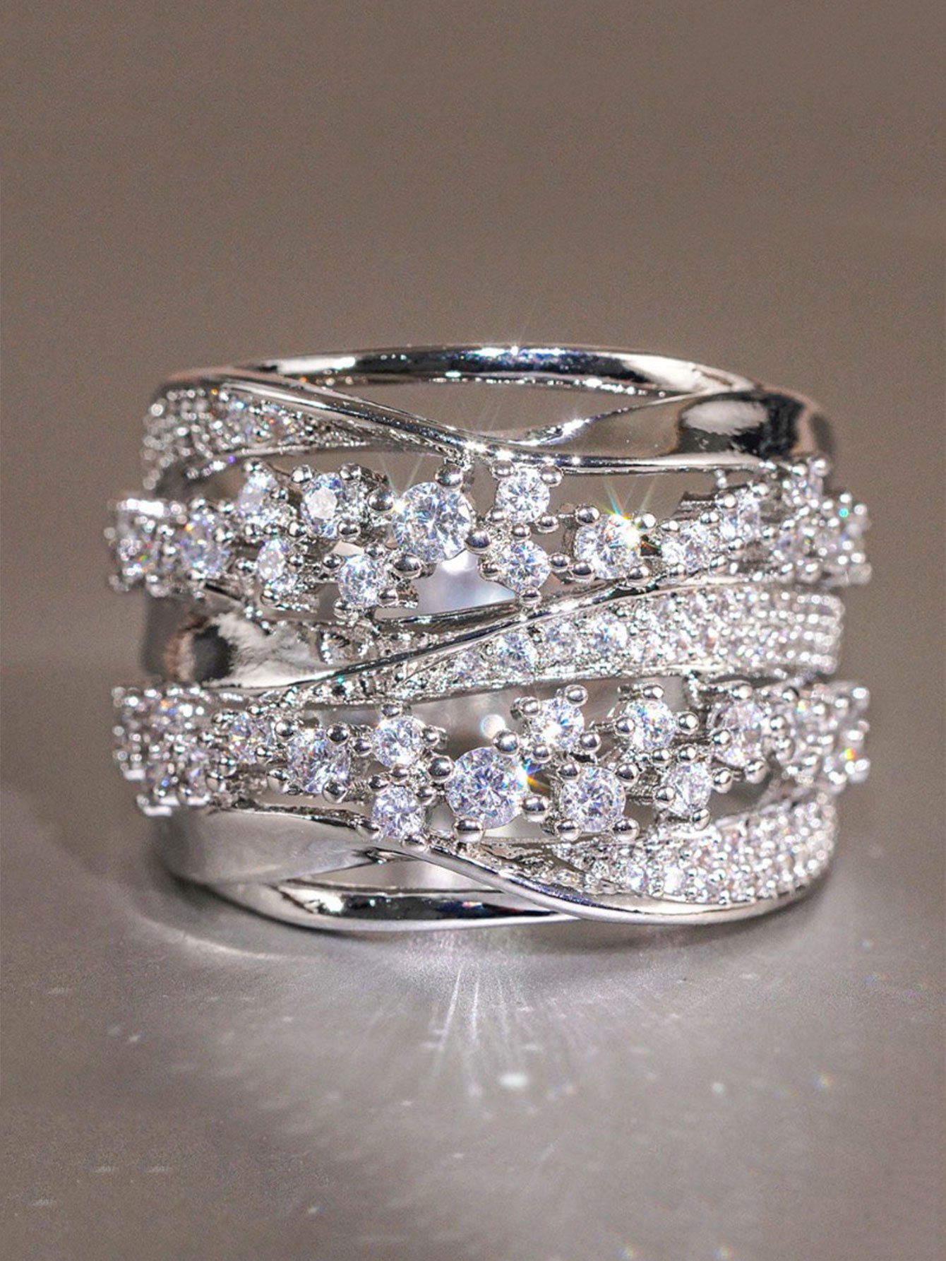 Silver Cubic Zirconia Ring