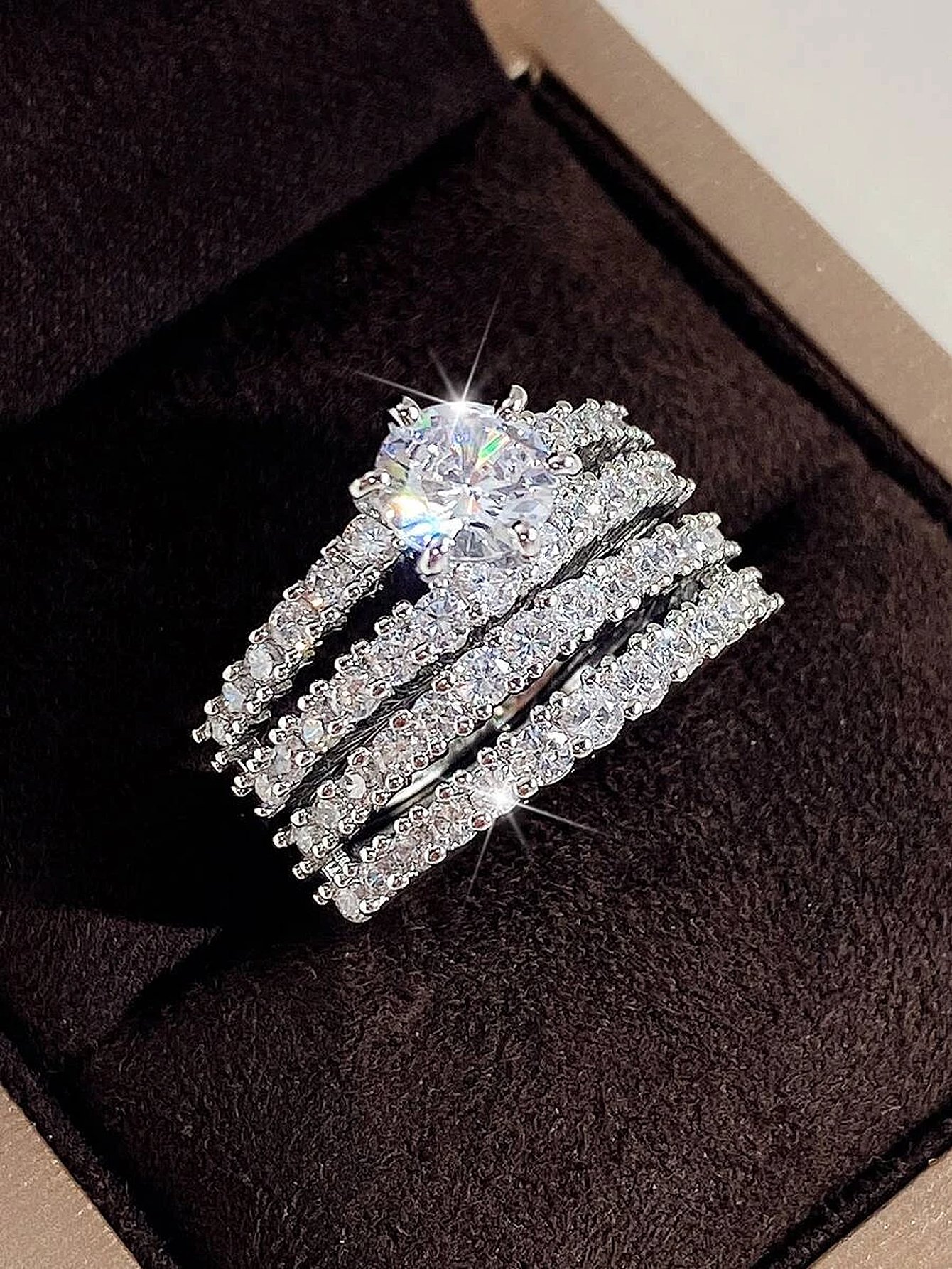 Silver-Toned Ring Set