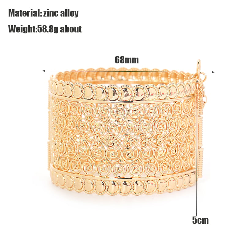 Gold Filigree Bangle Bracelet for Women - Casual Wear.