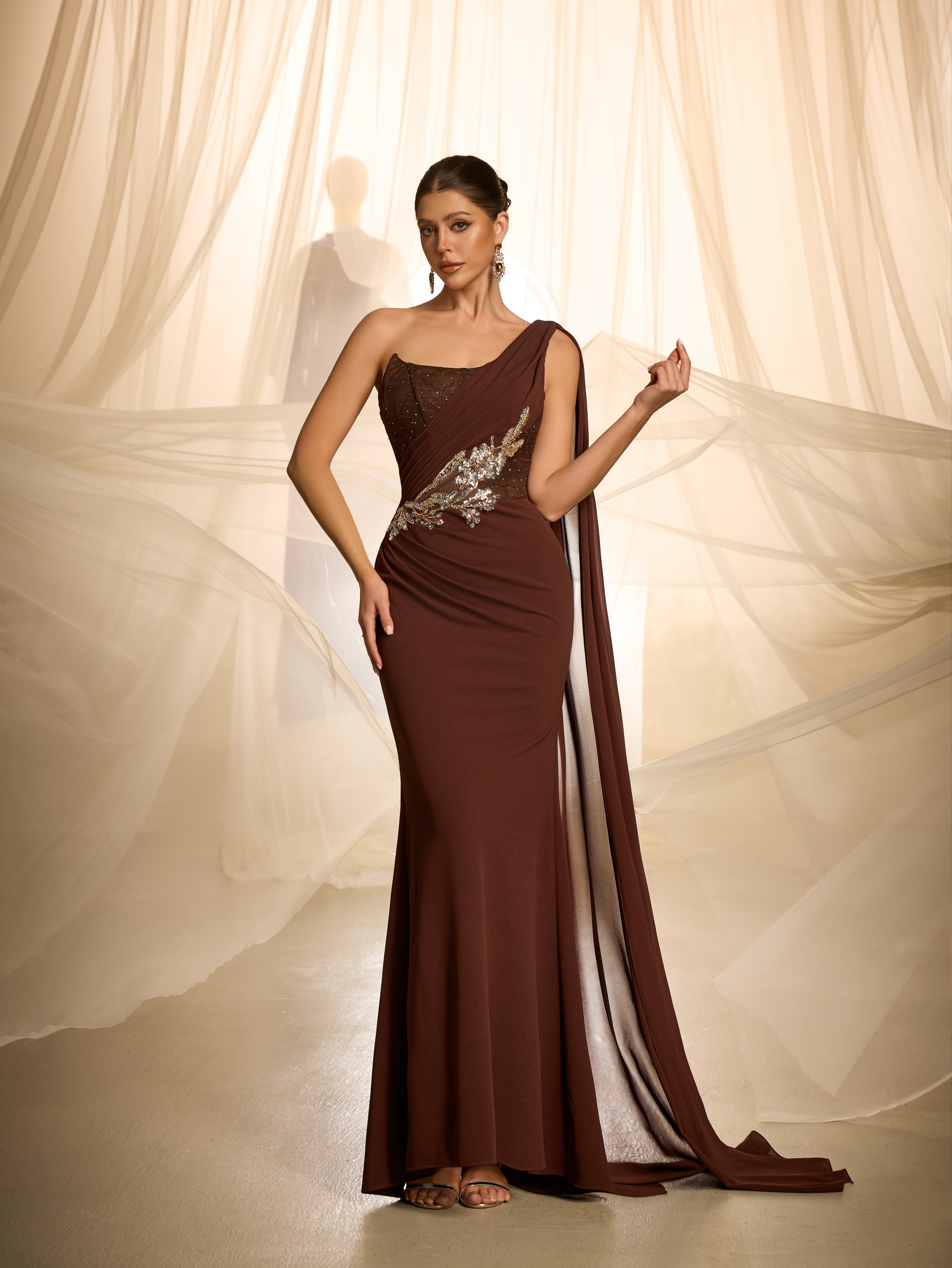 Embellished Bodycon Maxi Dress