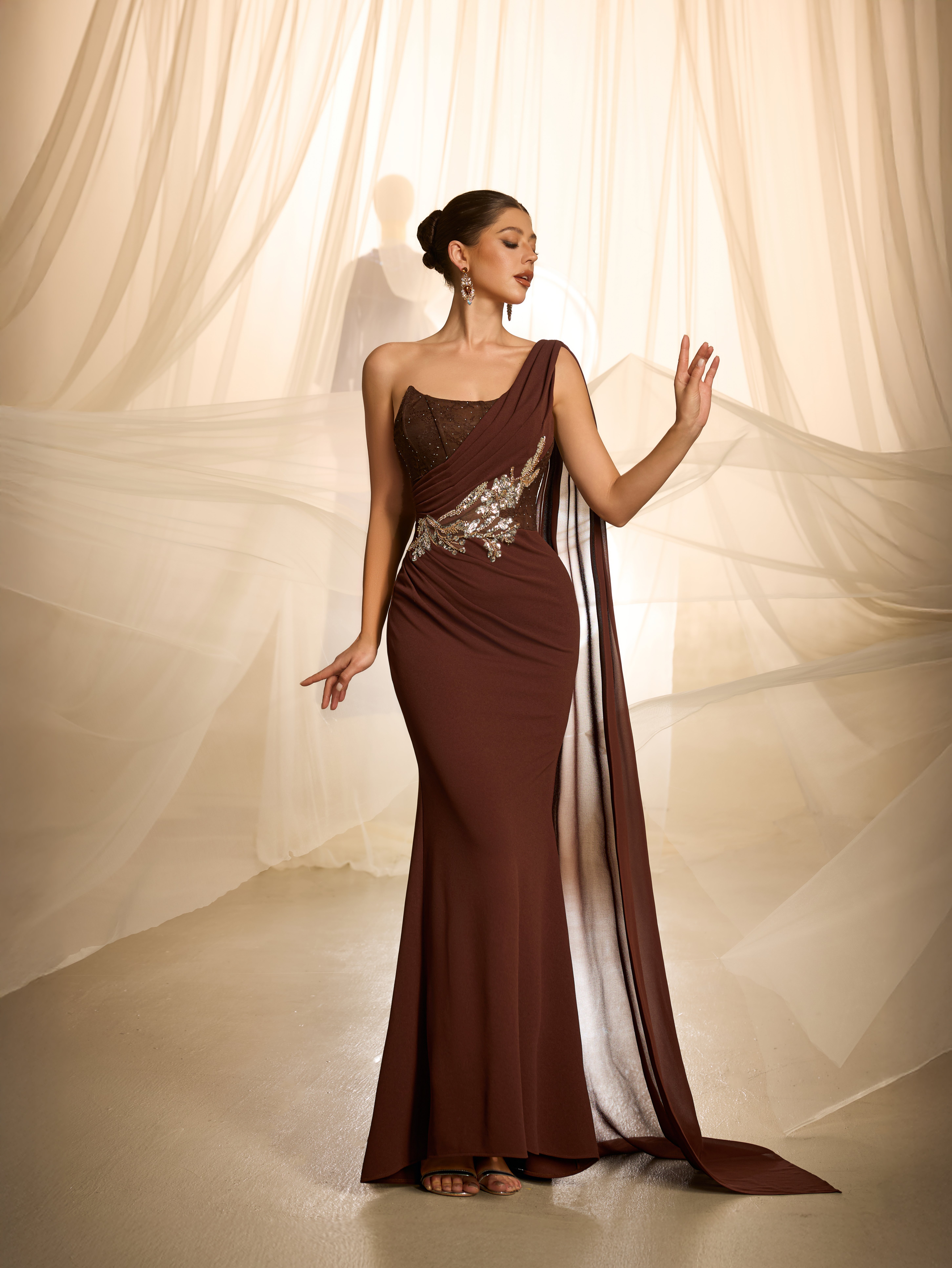 Embellished Bodycon Maxi Dress