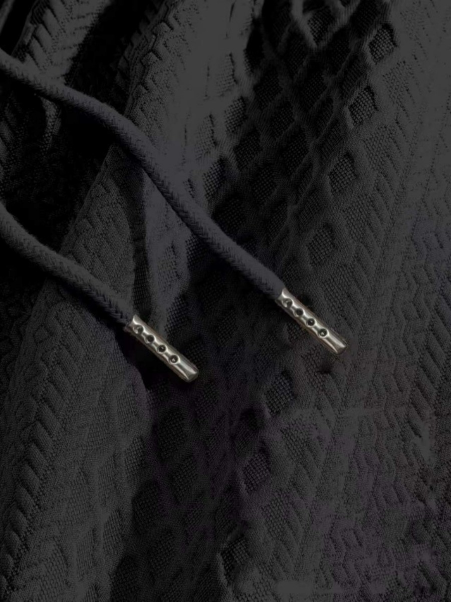 Black Solid Regular and Shorts Co-Ords