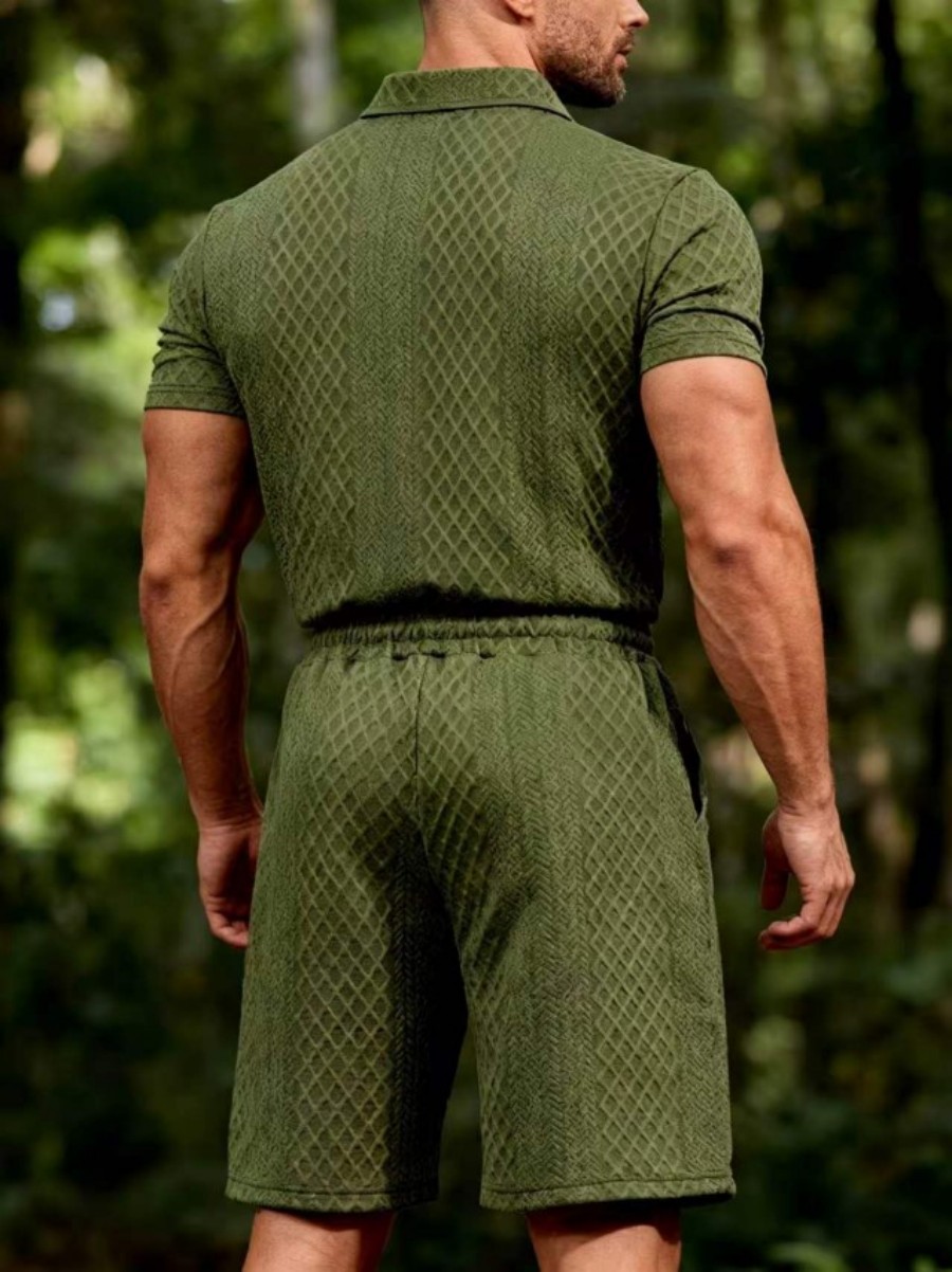 Green Solid Regular and Shorts Co-Ords
