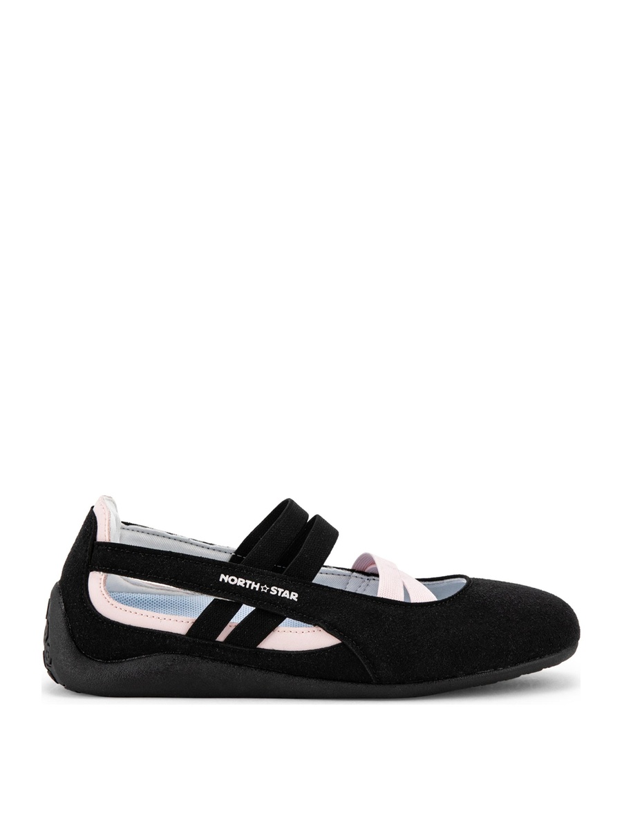 Black Cross-Strap Casual Flat Shoes