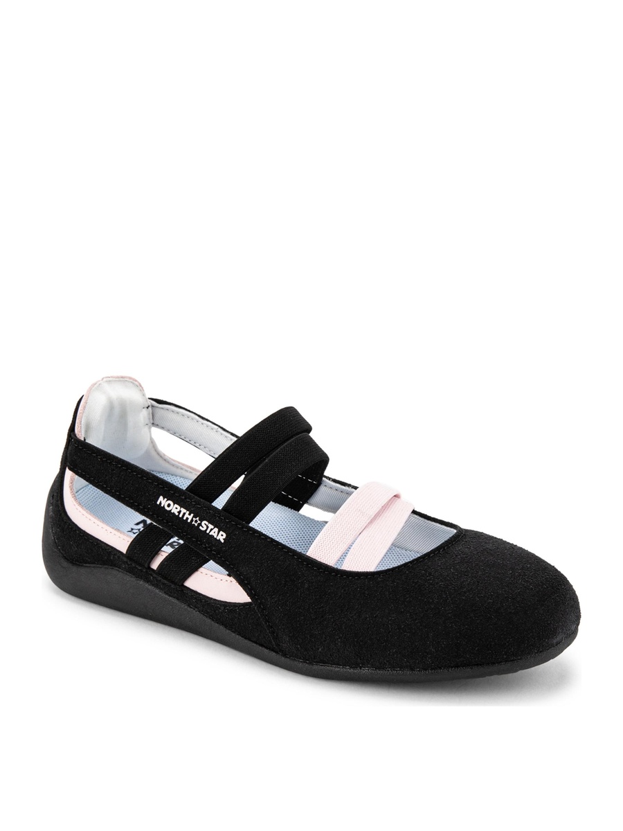 Black Cross-Strap Casual Flat Shoes