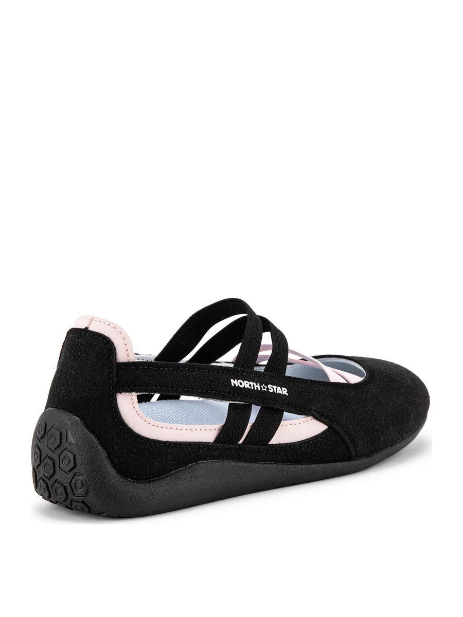 Black Cross-Strap Casual Flat Shoes