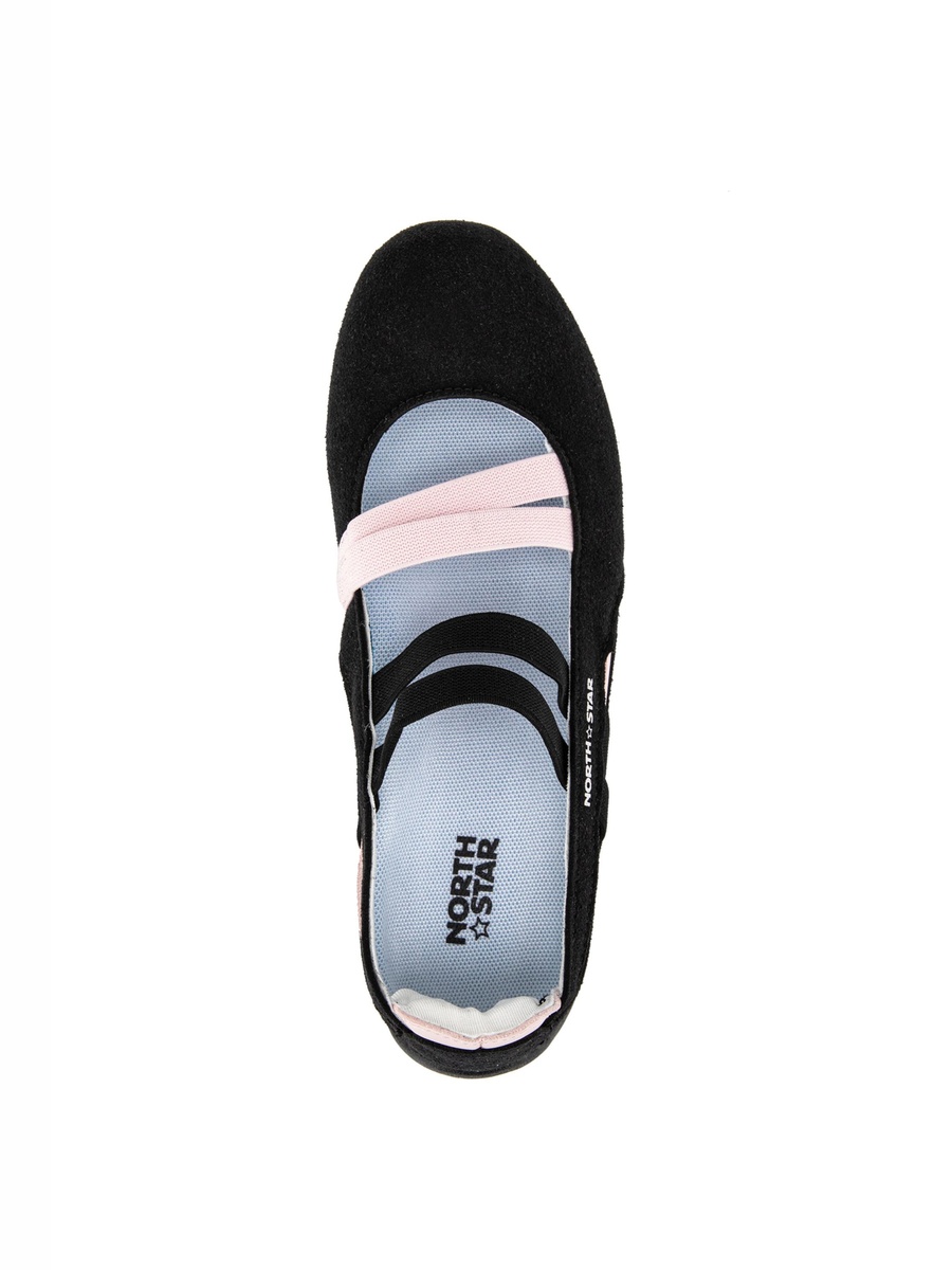 Black Cross-Strap Casual Flat Shoes