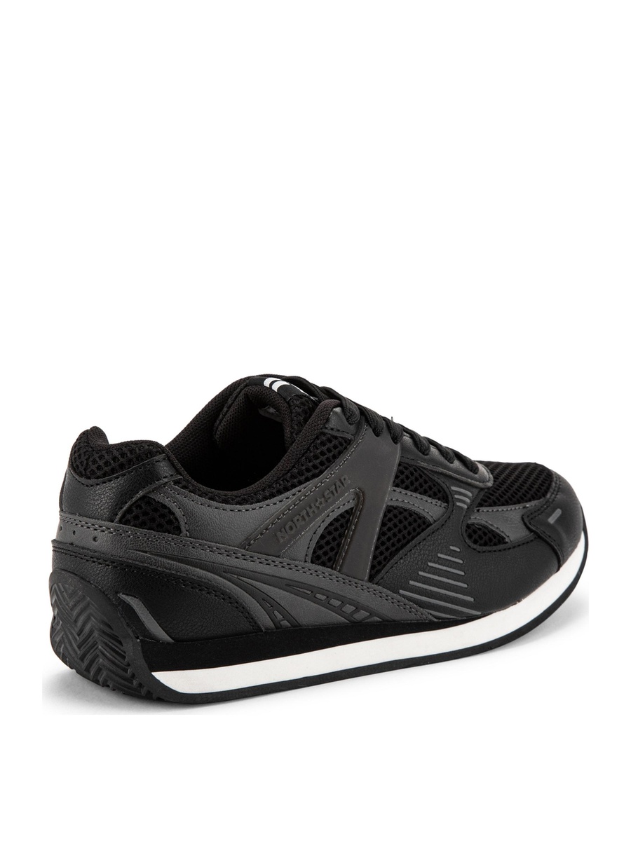 Black Sport-Inspired Casual Sneakers