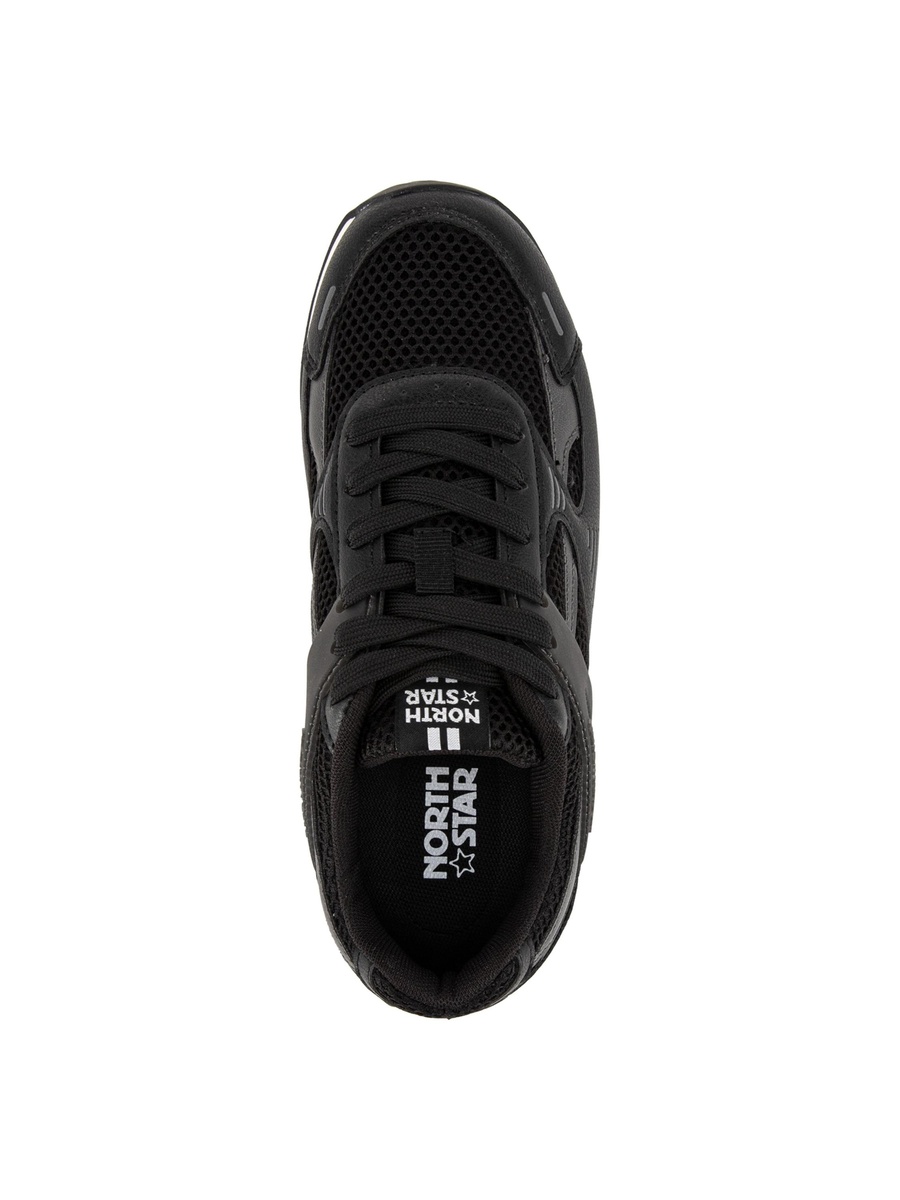 Black Sport-Inspired Casual Sneakers