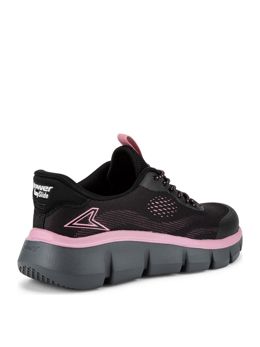 Black Stretch-Lace Performance Sneakers