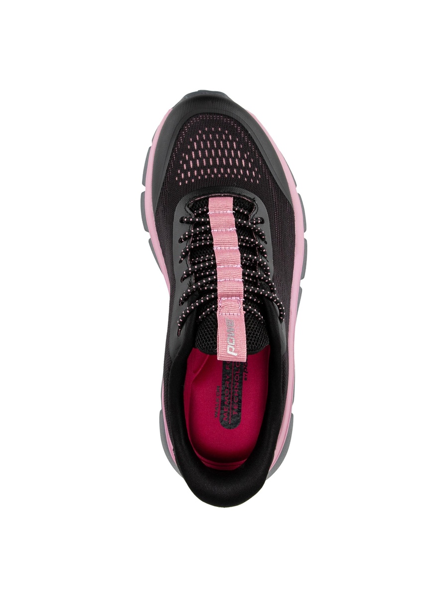 Black Stretch-Lace Performance Sneakers
