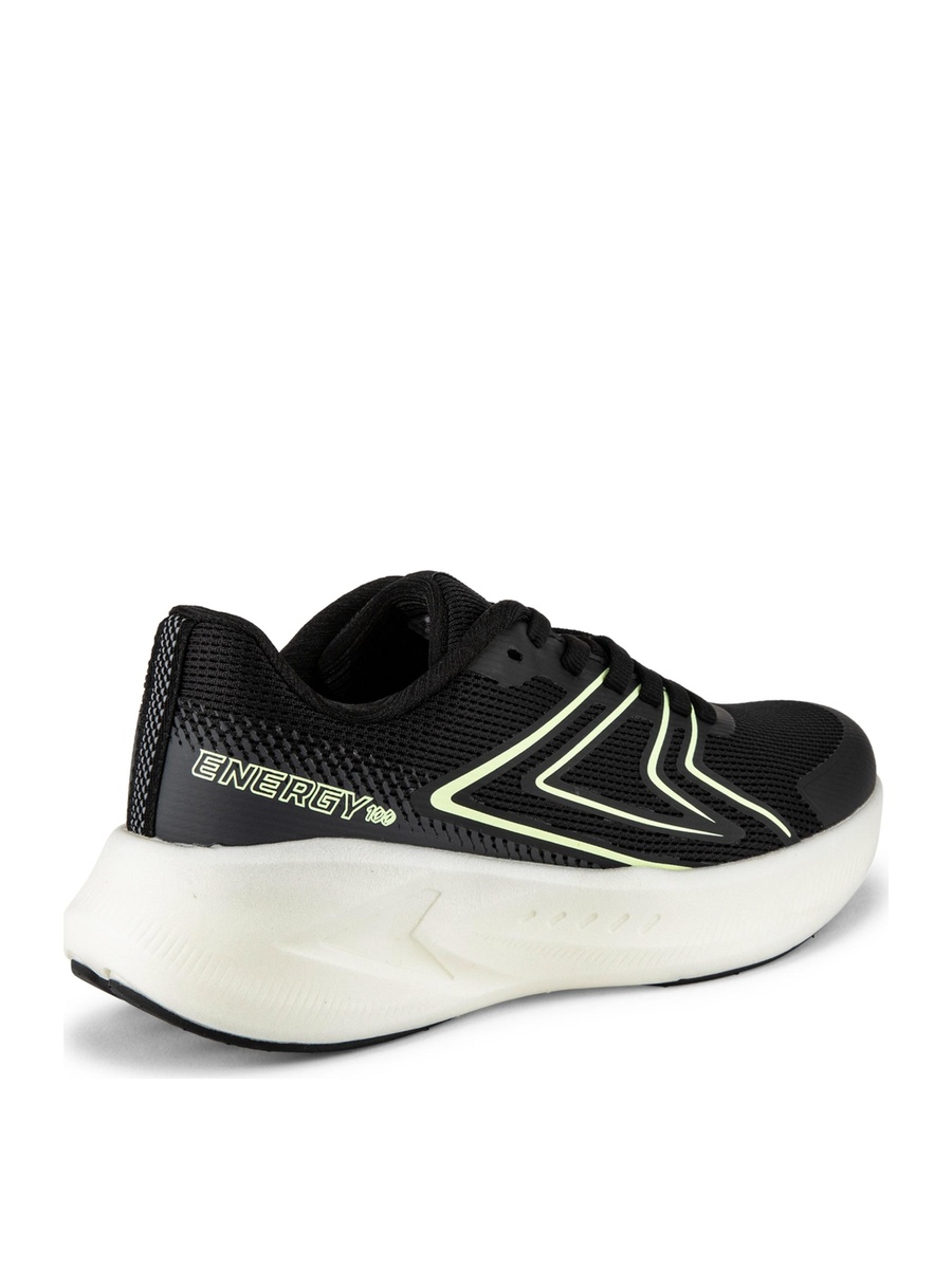 Black Logo Performance Lace-Up Sneakers